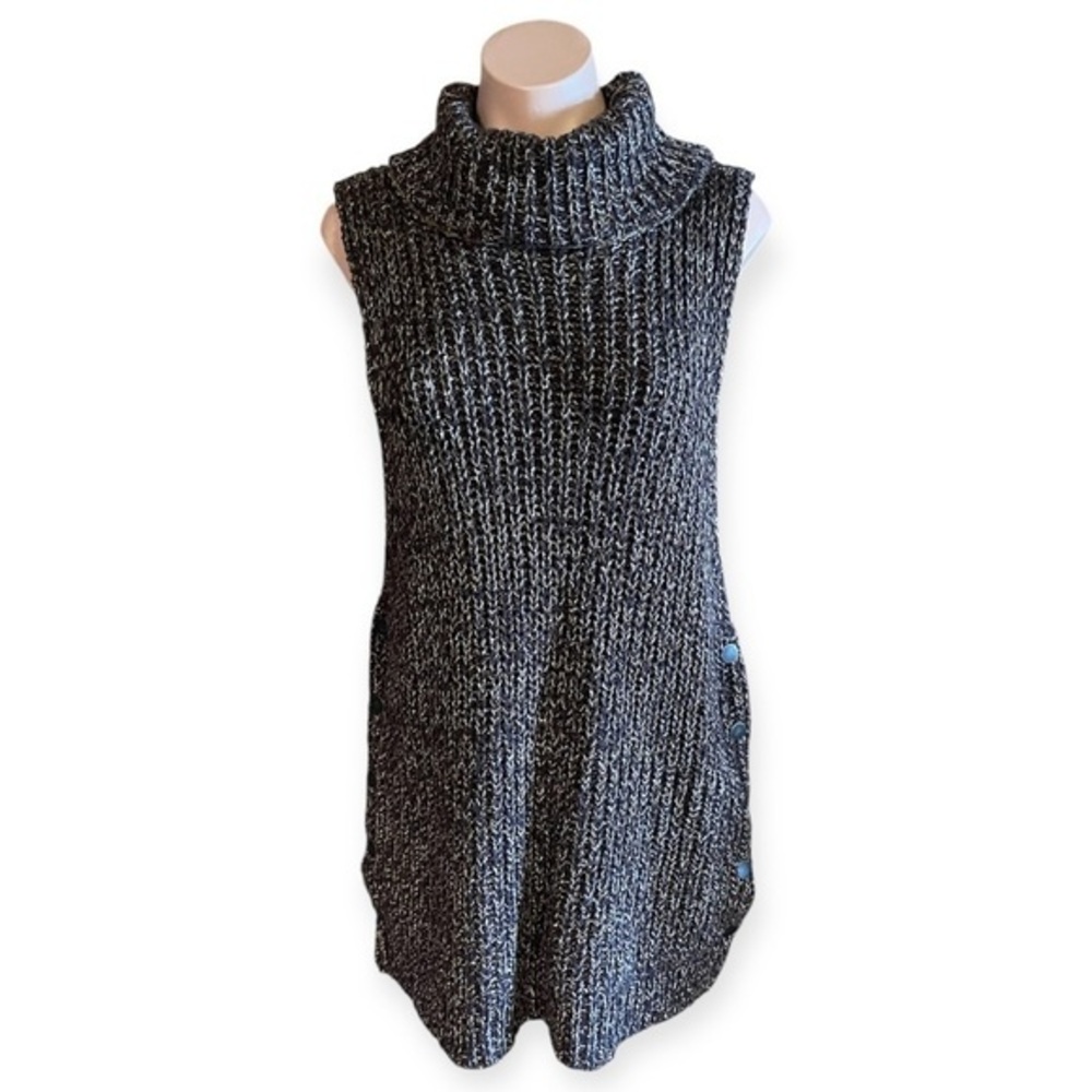 Free People Valentina Brown Medium Chunky Knit Sleeveless Sweater